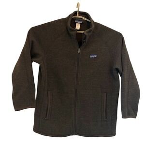 Patagonia Mens Better Sweater Full Zip Fleece Jacket Dark Brown Charcoal Large